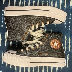 Converse Glitter Platform High Tops